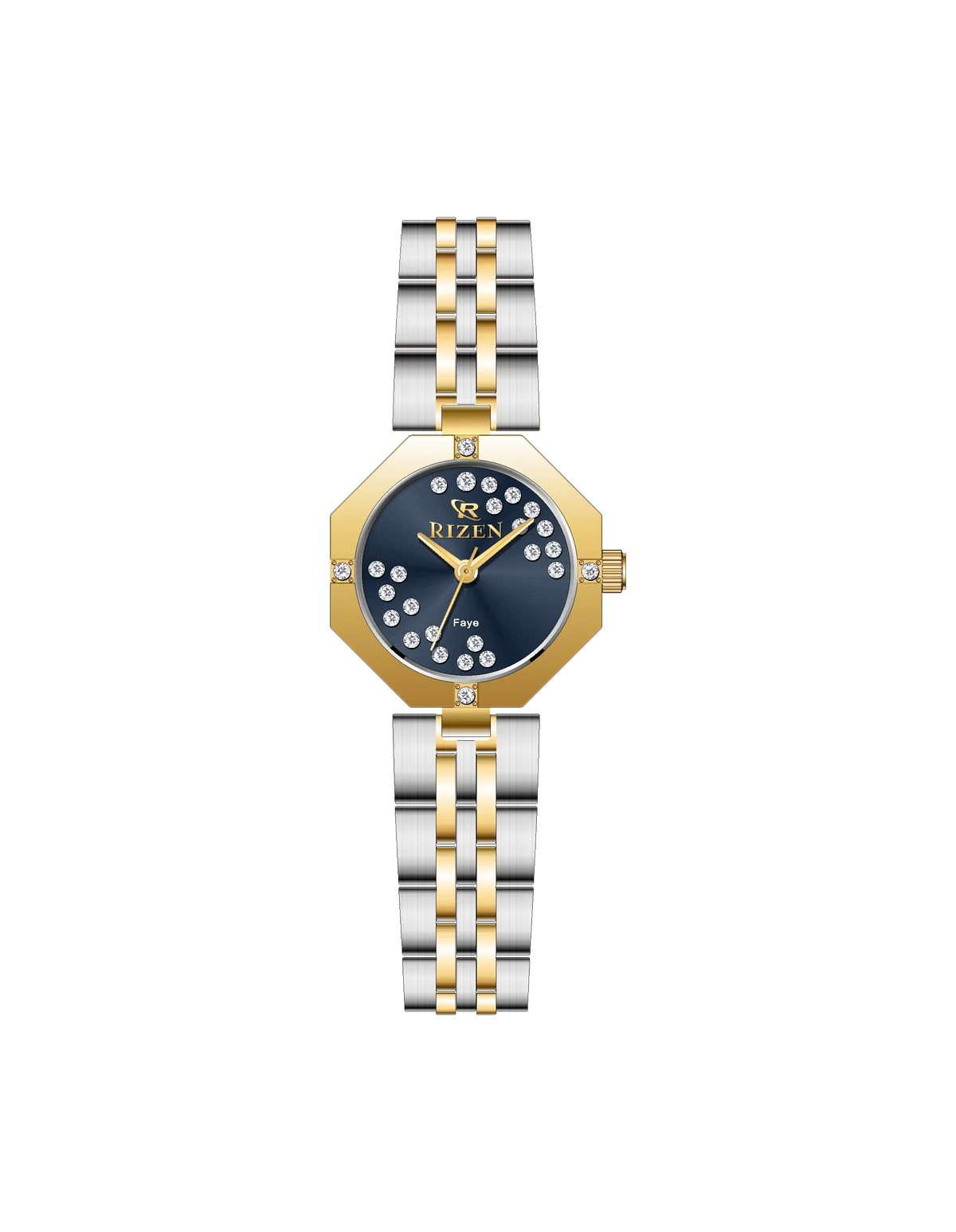 Rizen Faye  RZ-1011L Two Tone stainless steel Quartz