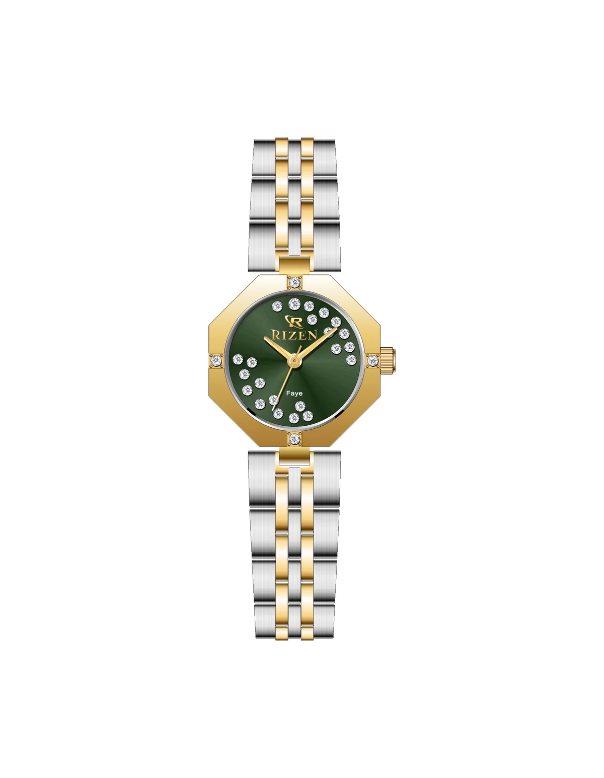 Rizen Faye  RZ-1011L Two Tone stainless steel Quartz