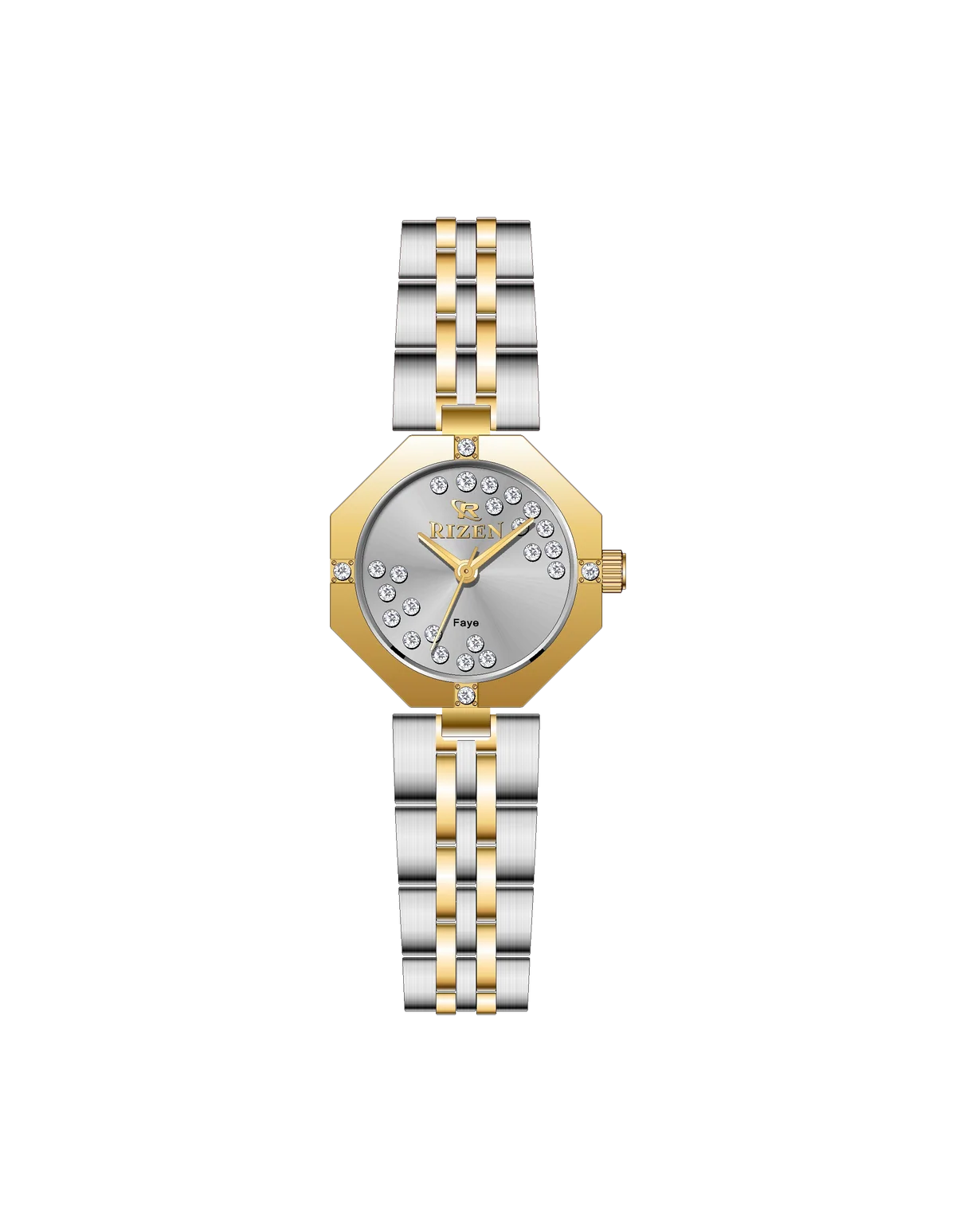 Rizen Faye  RZ-1011L Two Tone stainless steel Quartz