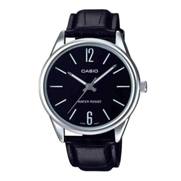 MTP-V005L-1BUDF Casio Analog Black Dial Quartz Men's Watch.