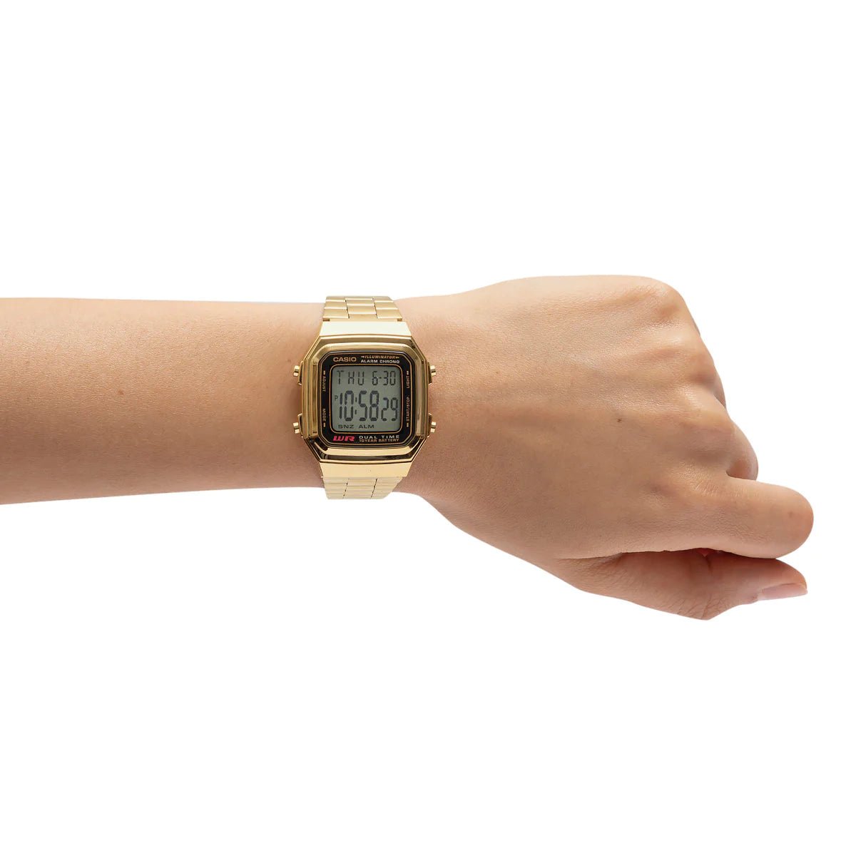A178WGA-1ADF Casio Vintage Youth Black Dial With Golden Colour Bracelet Unisex Watch. - Timecheck