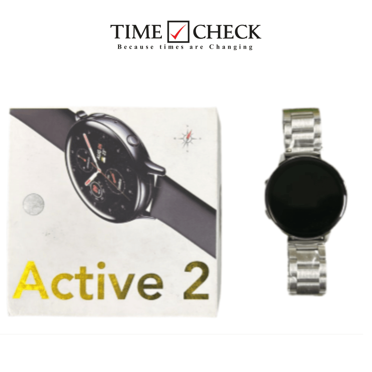 Active 2 Smart Watch, Fitness Trackers With Heart Rate Monitor And Stainless Steel Chain or Men' - Timecheck