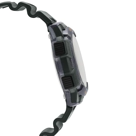 AE-1000W-3AVDF Casio Green Band Youth Digital Grey Dial Men's Watch. - Timecheck