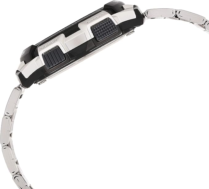 AE-1000WD-1AVDF Casio Gray Dial Stainless Steel Digital Quartz Men's Watch. - Timecheck
