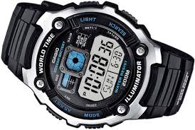 AE-2000W-1AVDF Casio Illuminator Black Strap Quartz Digital Men's Watch. - Timecheck