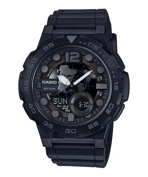 AEQ-100W-1BVDF Ana-Digi Quartz Men's Watch) - Timecheck