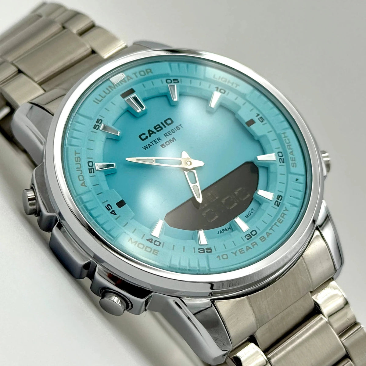 Casio AMW-880D-2A2VDF Tiffany Dial Men’s Wrist Watch. - Timecheck