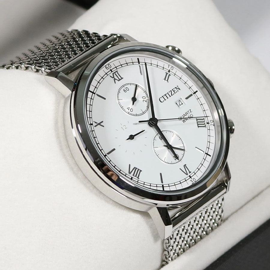 AN3610-80A Citizen Chronograph Quartz White Dial Men's Watch. - Timecheck