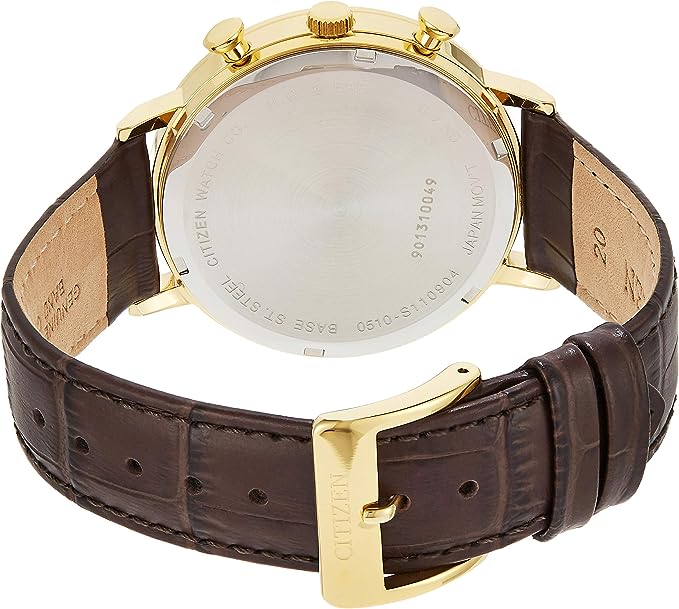 AN3612-09X Citizen Quartz Leather Strap Men's Watch. - Timecheck