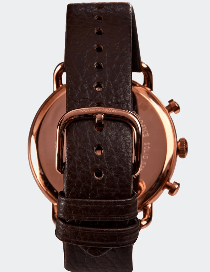 AR11106 Emporio Armani Chronograph Quartz Brown Leather Strap Analog Men'S Watch. - Timecheck