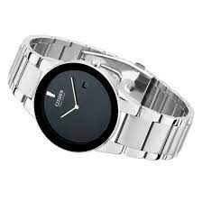 AU1060-51E Citizen Stainless Steel Black Dial Silver Chain Analog Quartz Men's Watch. - Timecheck