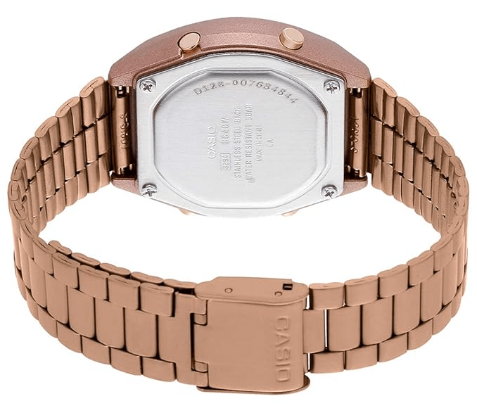 B640WC-5ADF Casio Vintage Rose Gold Dial & Band Resin Case digital Women's Watch. - Timecheck