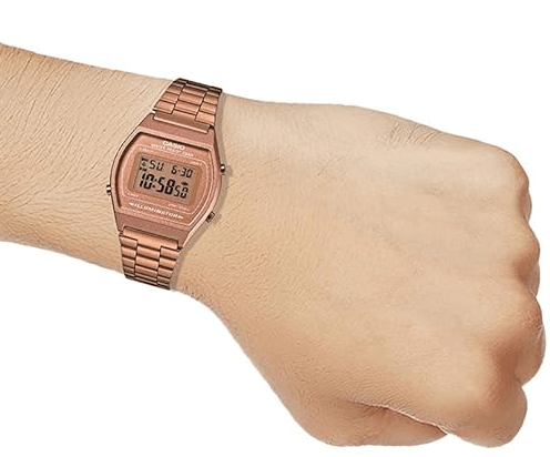 B640WC-5ADF Casio Vintage Rose Gold Dial & Band Resin Case digital Women's Watch. - Timecheck