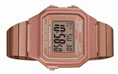 B650WC-5ADF Casio Vintage Rose Gold Dial & Band Resin Case digital Men's Watch. - Timecheck
