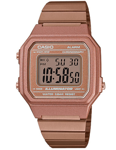 B650WC-5ADF Casio Vintage Rose Gold Dial & Band Resin Case digital Men's Watch. - Timecheck