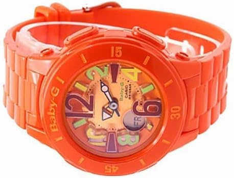 BGA-171-4B2DR Casio Analog-Digital Neon Orange Resin Band Women's Watch. - Timecheck