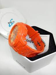 BGA-171-4B2DR Casio Analog-Digital Neon Orange Resin Band Women's Watch. - Timecheck