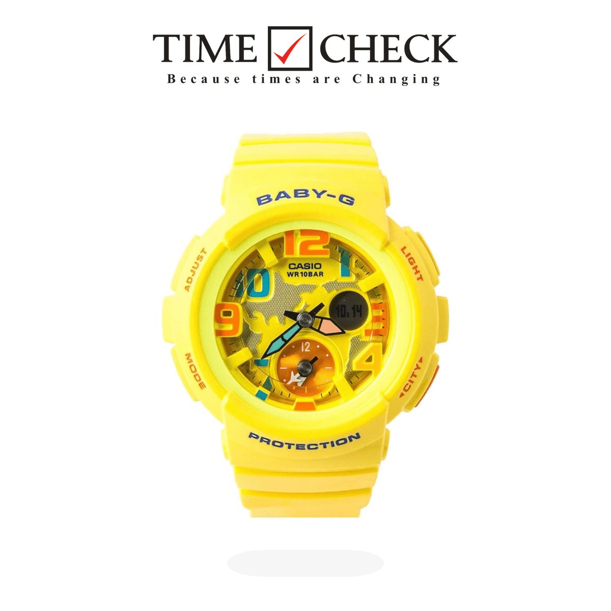 BGA-190-9BDR Casio BABY-G Analog-Digital Yellow Women's Watch. - Timecheck