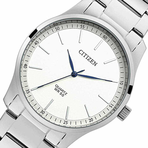 BH5000-59A Citizen White Dial Silver Stainless Steel Quartz Analog Silver Dial Men's Watch. - Timecheck