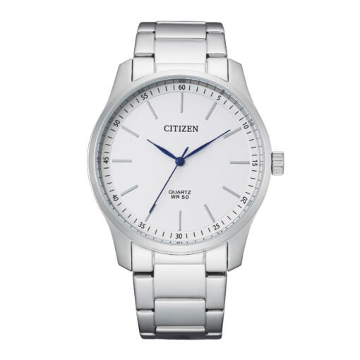BH5000-59A Citizen White Dial Silver Stainless Steel Quartz Analog Silver Dial Men's Watch. - Timecheck