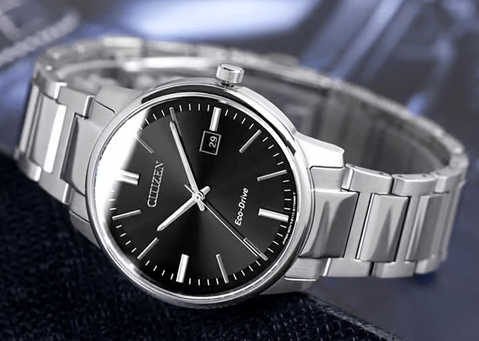 BM7521-85E Citizen Black Dial Silver Stainless Steel Eco Drive Analog Men's Watch. - Timecheck