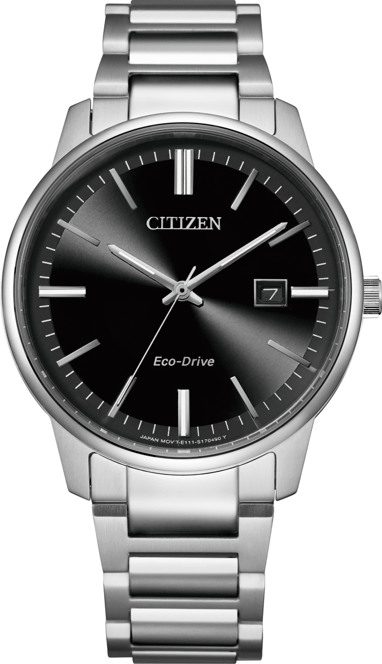 BM7521-85E Citizen Black Dial Silver Stainless Steel Eco Drive Analog Men's Watch. - Timecheck