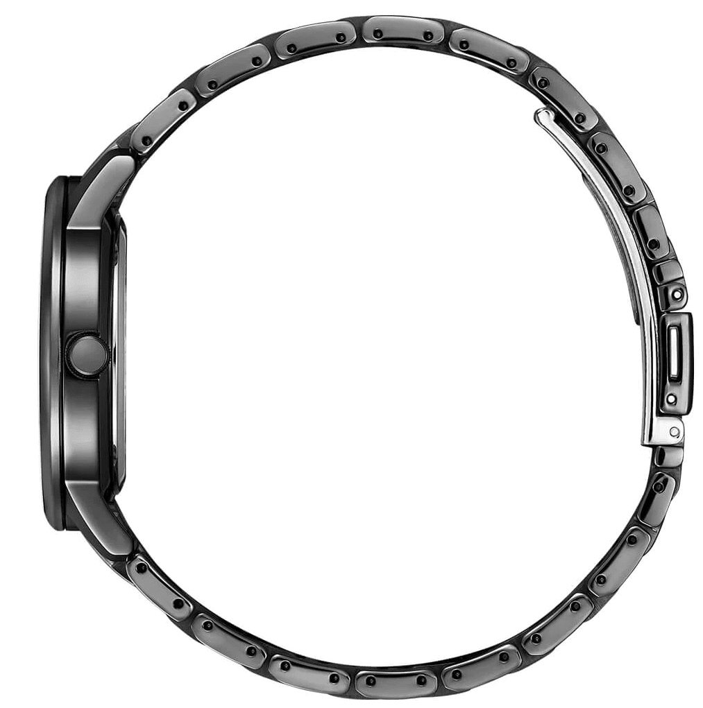 BM7525-84Y Citizen Green Perl Dial Black Stainless Steel Chain Eco Drive Analog Men's Watch - Timecheck
