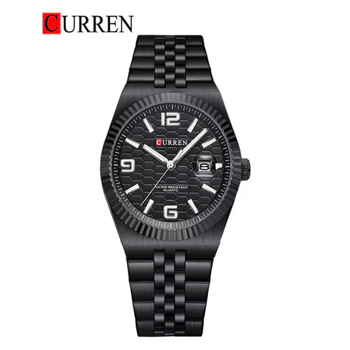 C-8498L Curren Black Dial & Black Stainless Steel Chain Analog Quartz Women's Watch. - Timecheck