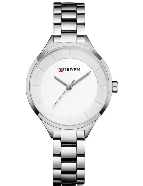 C-9015L Curren Silver Dial Silver Stainless Chain Steel Analog Quartz Women's Watch. - Timecheck