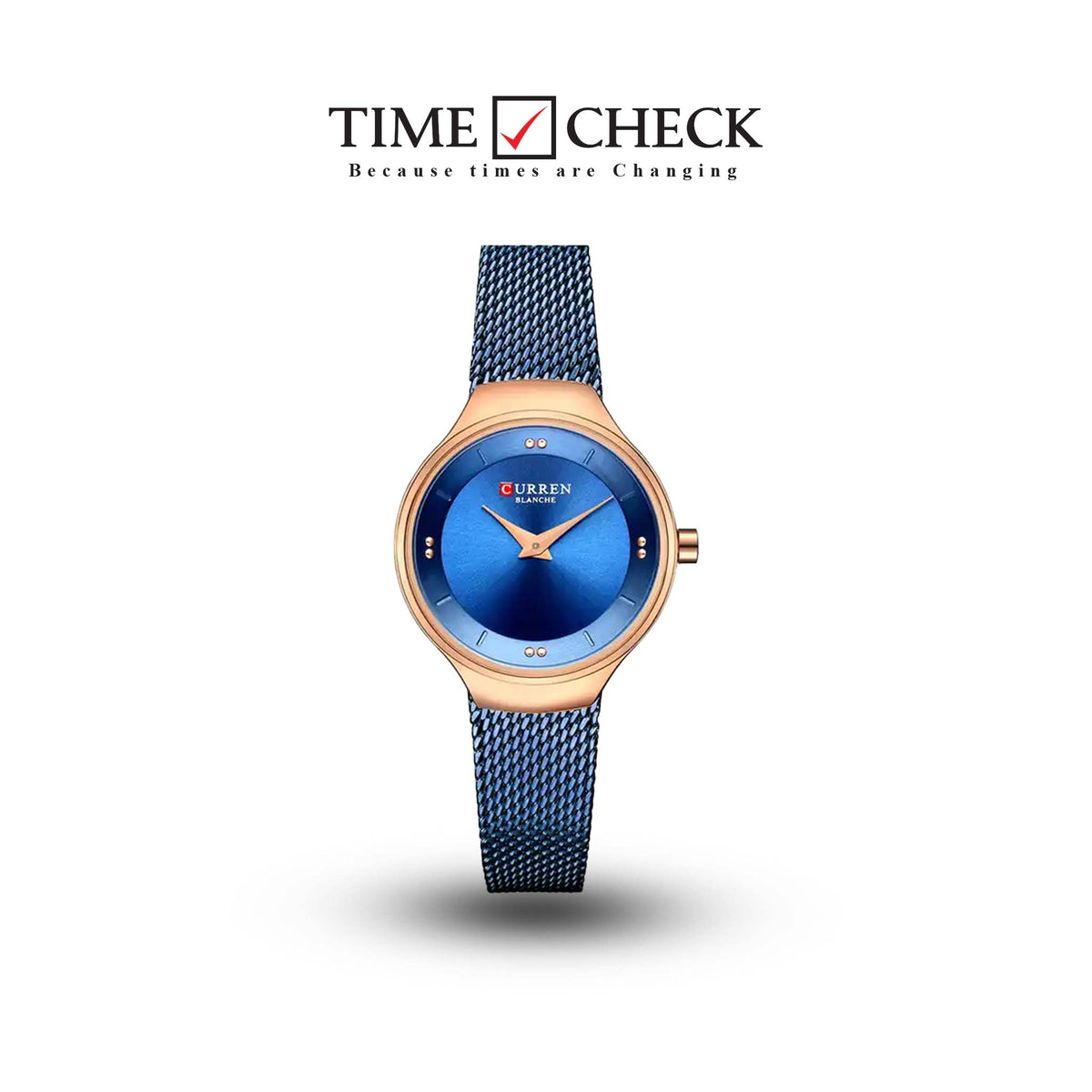 C-9028L Curren Blue Dial Blue Stainless Steel Analog Quartz Women's Watch. - Timecheck