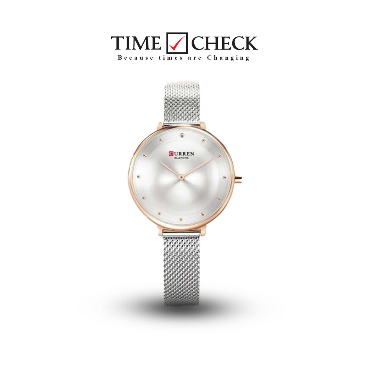 C-9029L Curren White Dial TT Stainless Chain Steel Analog Quartz Women's Watch. - Timecheck