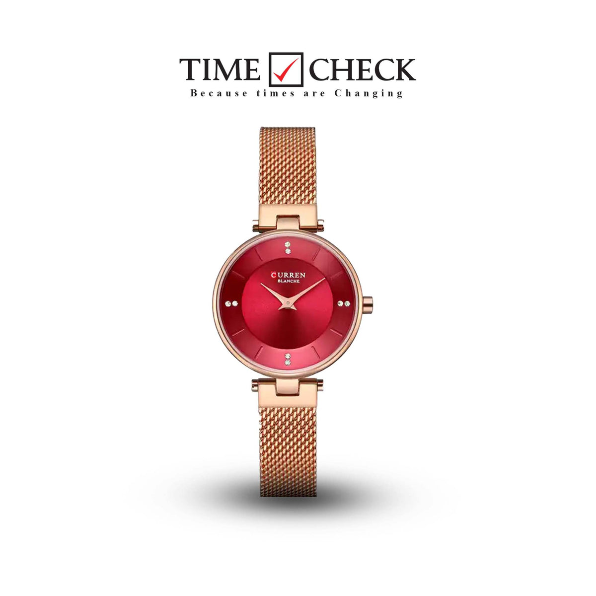 C-9031L Curren Magenta Dial Rose.G Stainless Band Steel Analog Quartz Women's Watch. - Timecheck