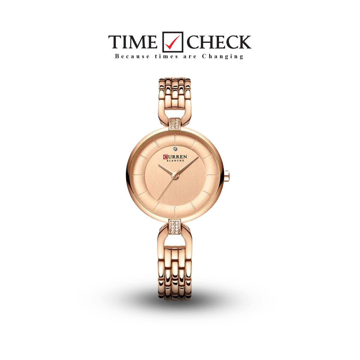C-9052L Curren rose gold Dial rose gold Stainless Chain Steel Analog Quartz Women's Watch. - Timecheck