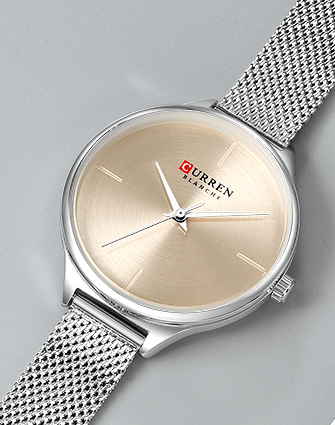 C-9062L Curren Silver Dial Silver Stainless Steel Analog Quartz Women's Watch. - Timecheck
