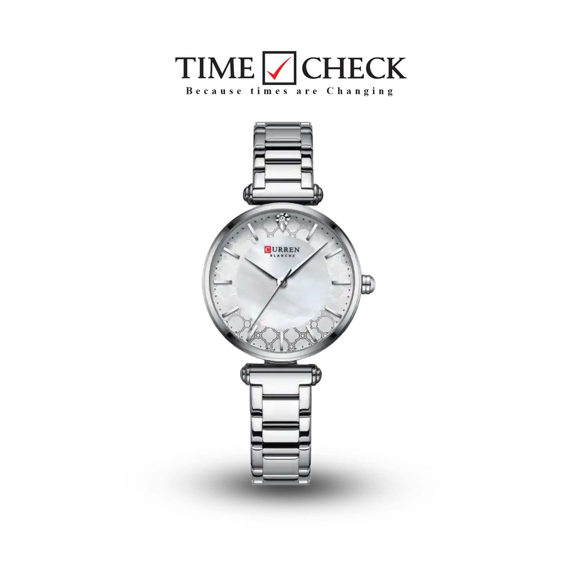 C-9072L Curren Silver Dial Silver Stainless Chain Steel Analog Quartz Women's Watch. - Timecheck