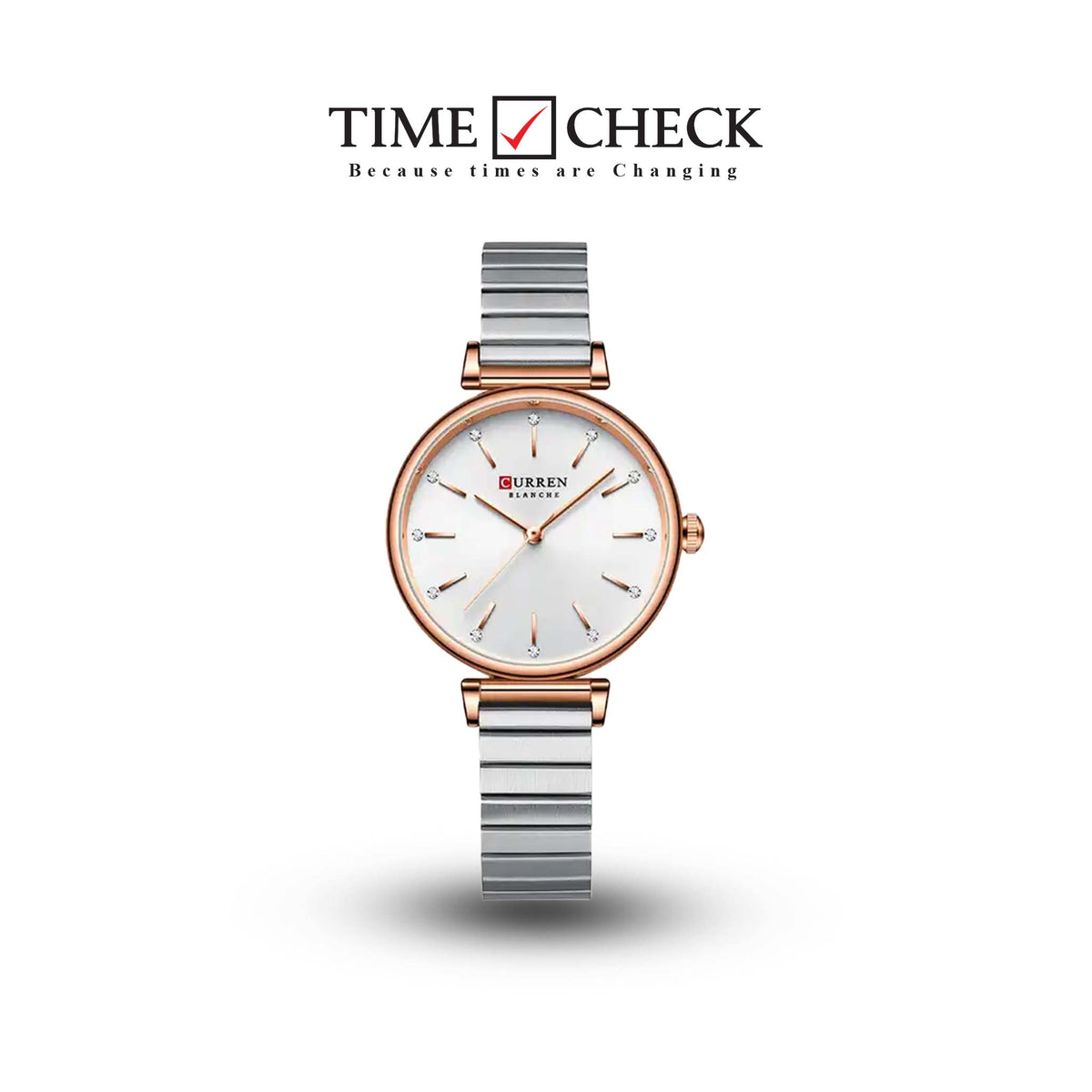 C-9081L Curren Silver Dial Silver Stainless Steel Chain Analog Quartz Women's Watch. - Timecheck