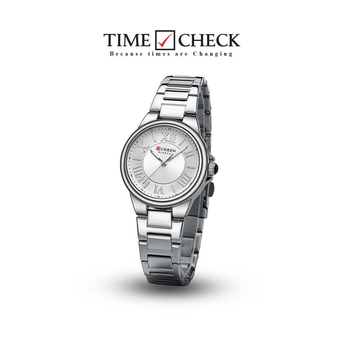 C-9091L Curren Silver Dial silver Stainless Steel Analog Quartz Women's Watch. - Timecheck