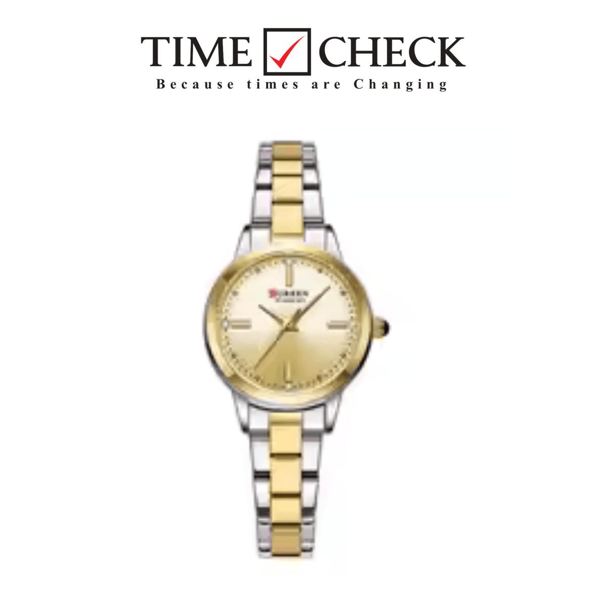 Curren C-9094L Golden Dial Silver Gold Stainless Steel Women's Watch