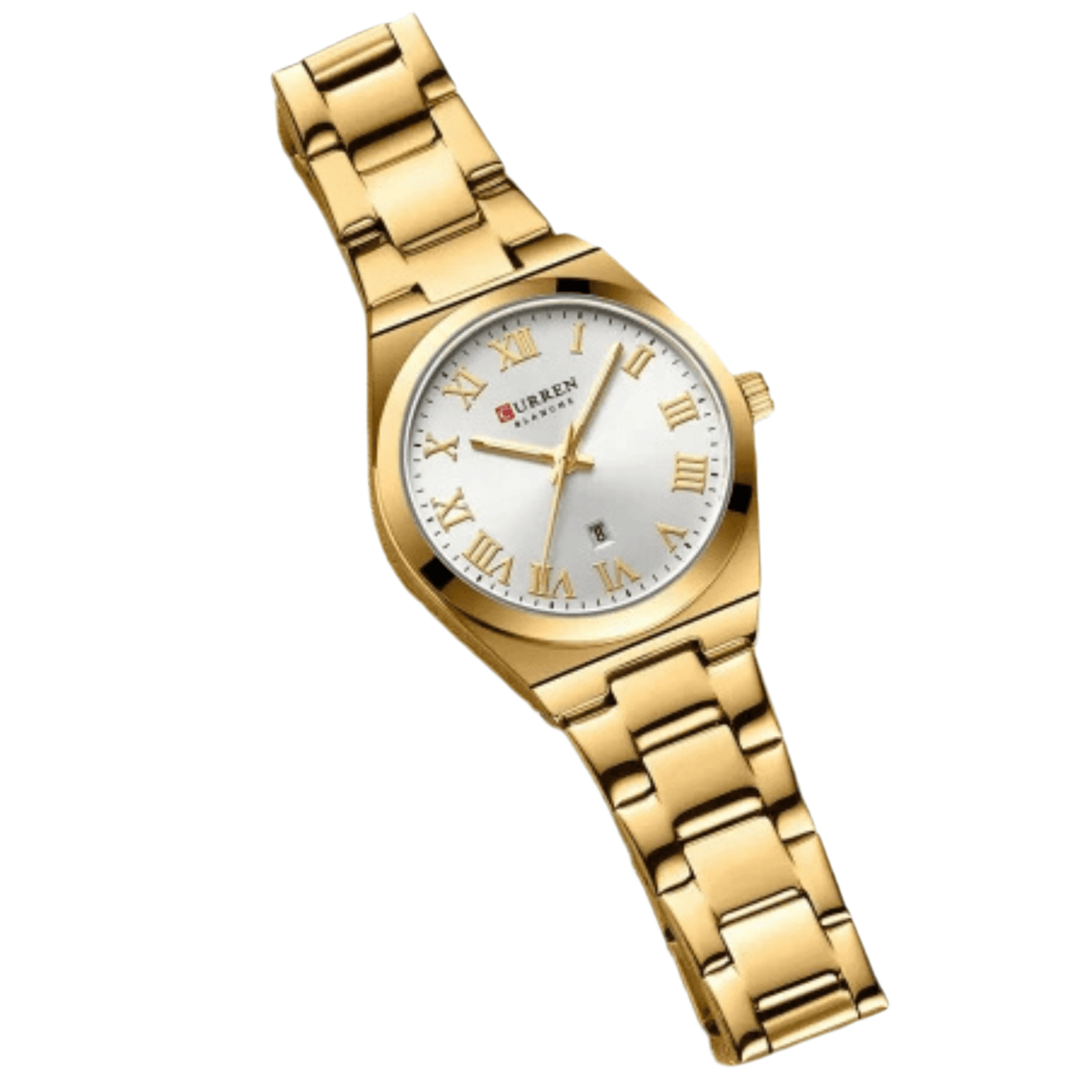 Curren C-9095L White Dial Golden Stainless Steel Women's Watch