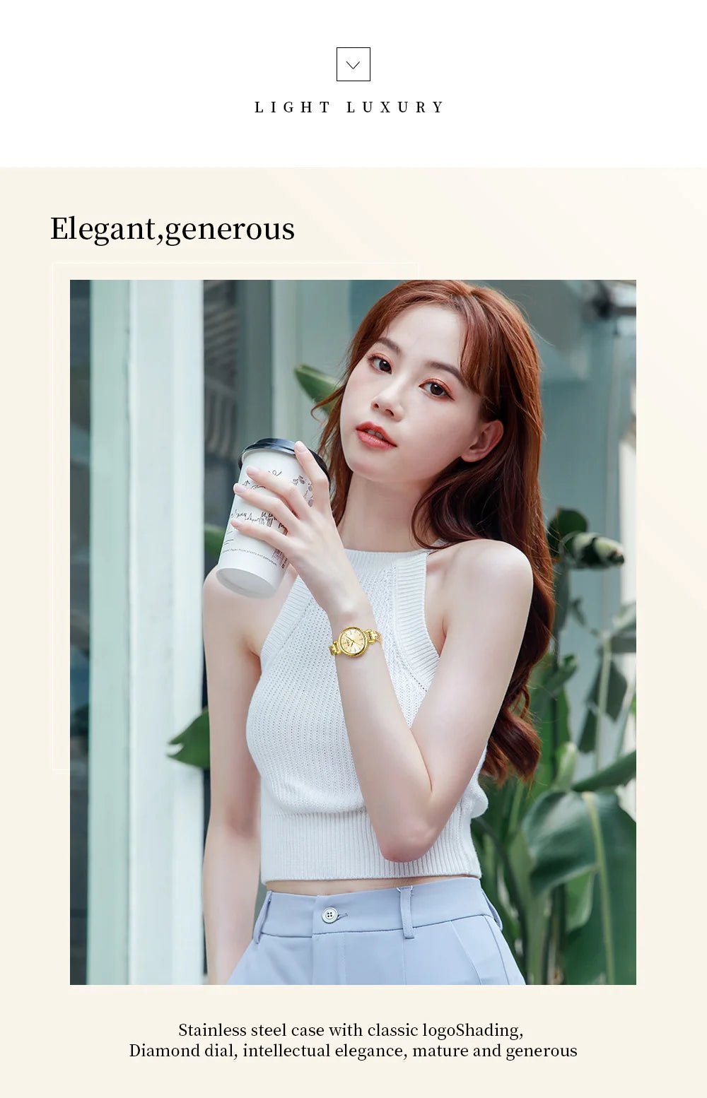 C-9098L Curren golden Dial golden Stainless Steel Chain Analog Quartz Women's fashion Watch. - Timecheck