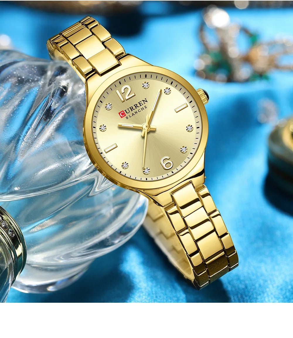 C-9105L Curren golden Dial golden Stainless Steel Analog Quartz Women's Watch. - Timecheck