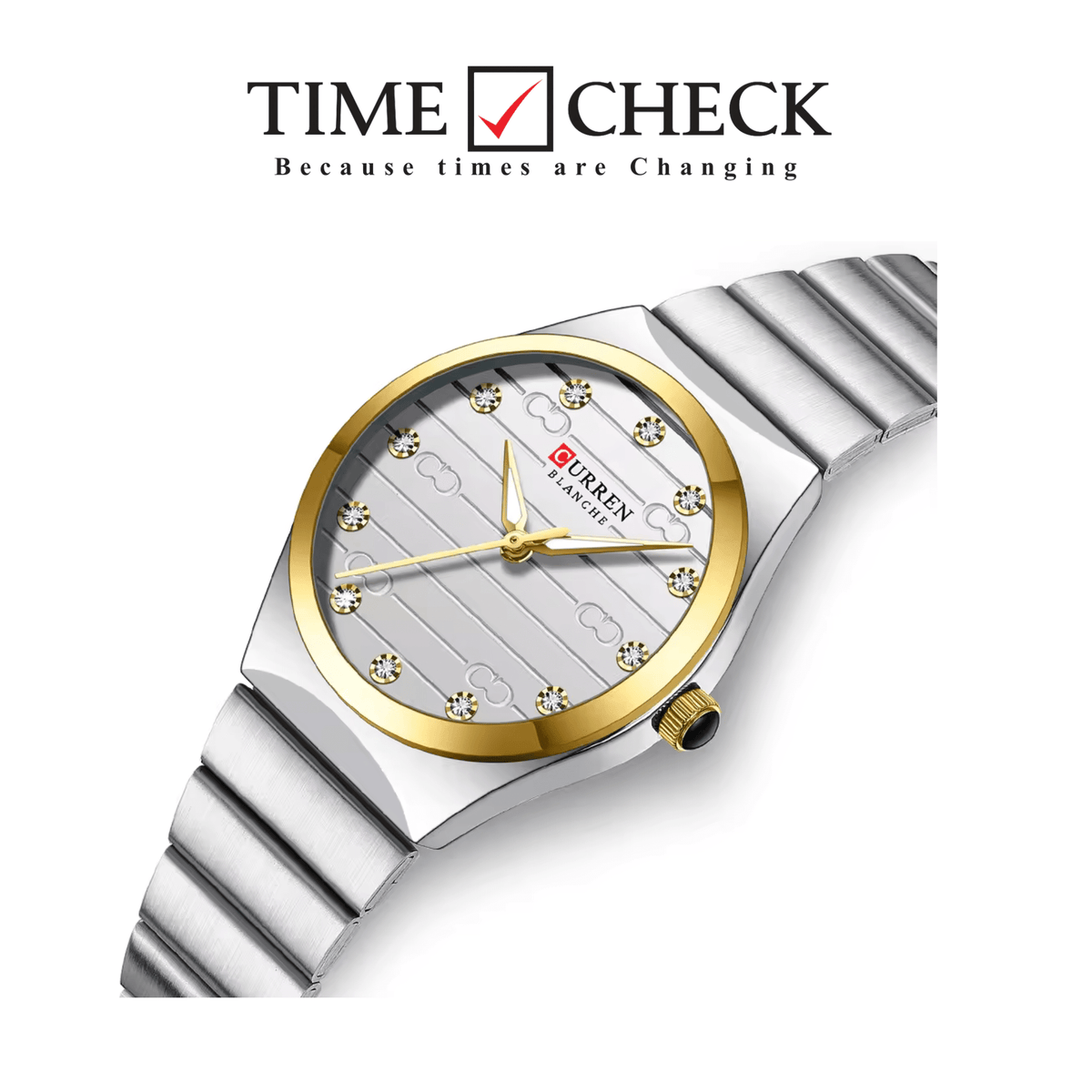 C-9110L Curren silver Dial silver Stainless Steel Analog Quartz Women's Watch. - Timecheck