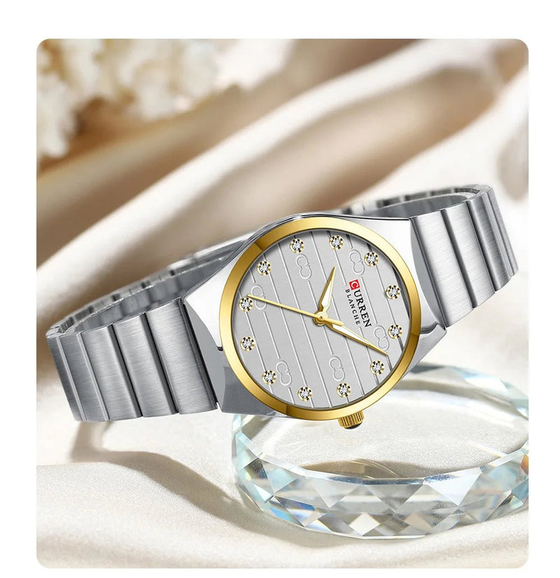 C-9110L Curren silver Dial silver Stainless Steel Analog Quartz Women's Watch. - Timecheck
