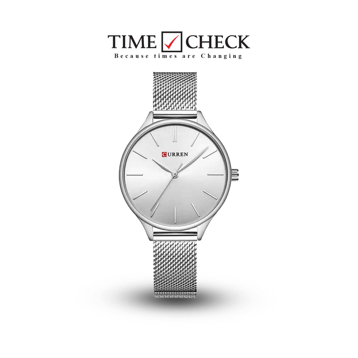 C9024L Curren Silver Dial Silver Stainless Steel Chain Analog Quartz Women's Watch. - Timecheck