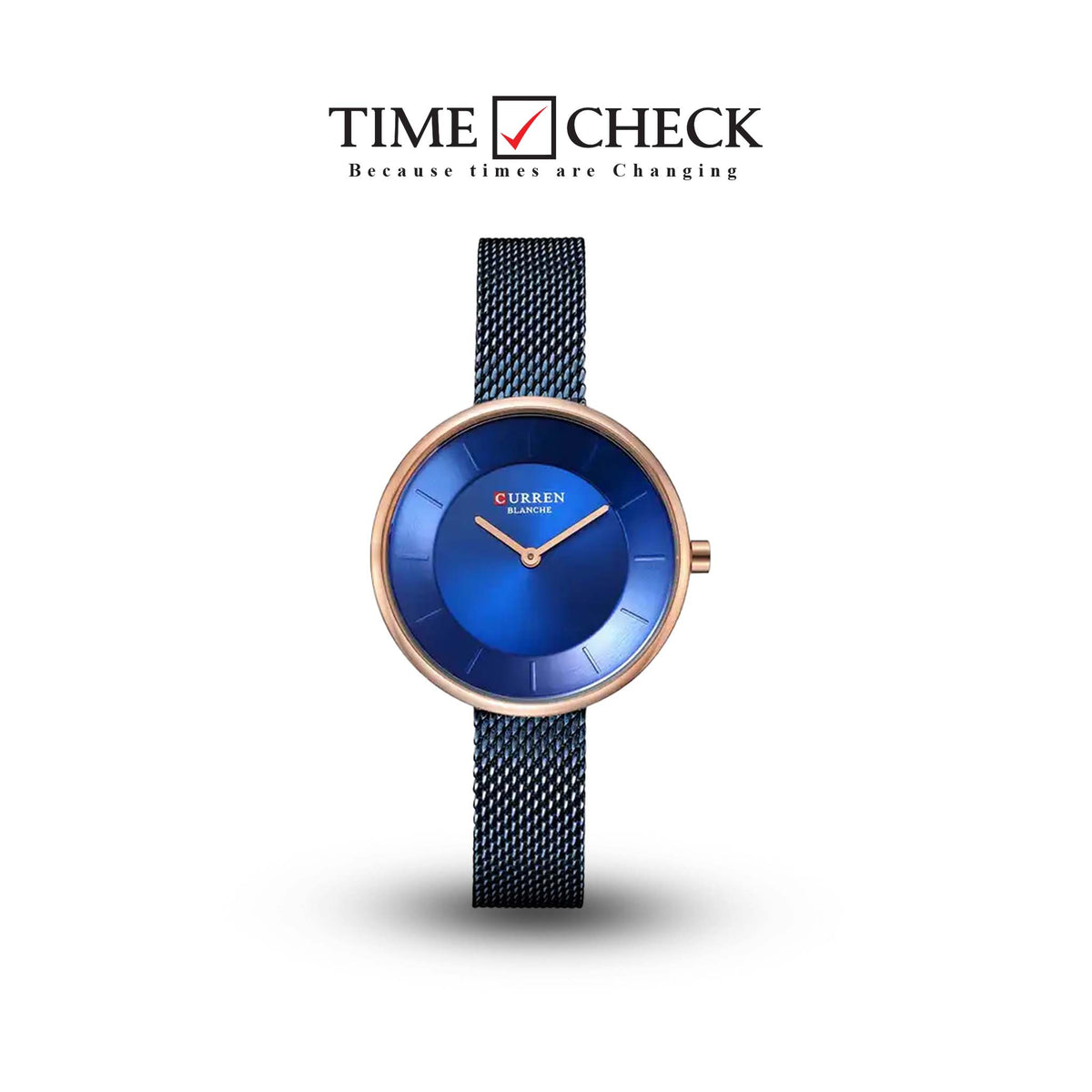 C9030L Curren Blue Dial Blue Stainless Steel Band Analog Quartz Women's Watch. - Timecheck