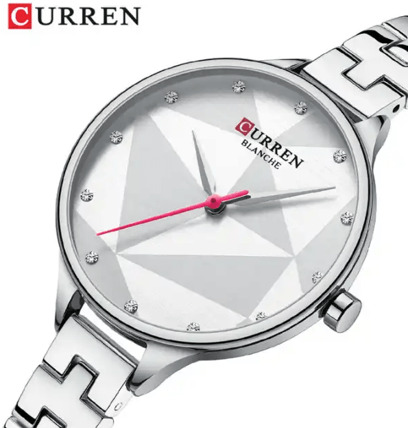 C9047L Curren Silver Dial Silver Stainless Steel Chain Analog Quartz Women's Watch. - Timecheck