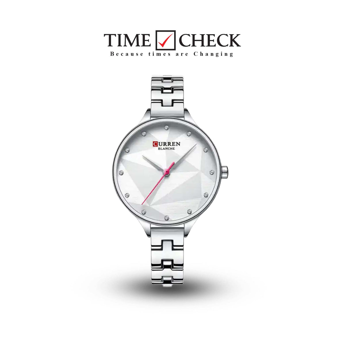 C9047L Curren Silver Dial Silver Stainless Steel Chain Analog Quartz Women's Watch. - Timecheck