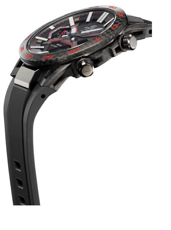 Casio Edifice – ECB-2000PB-1ADF BLACK Dial RUBBER STRAP Analog/DIGITAL Men's Watch. - Timecheck