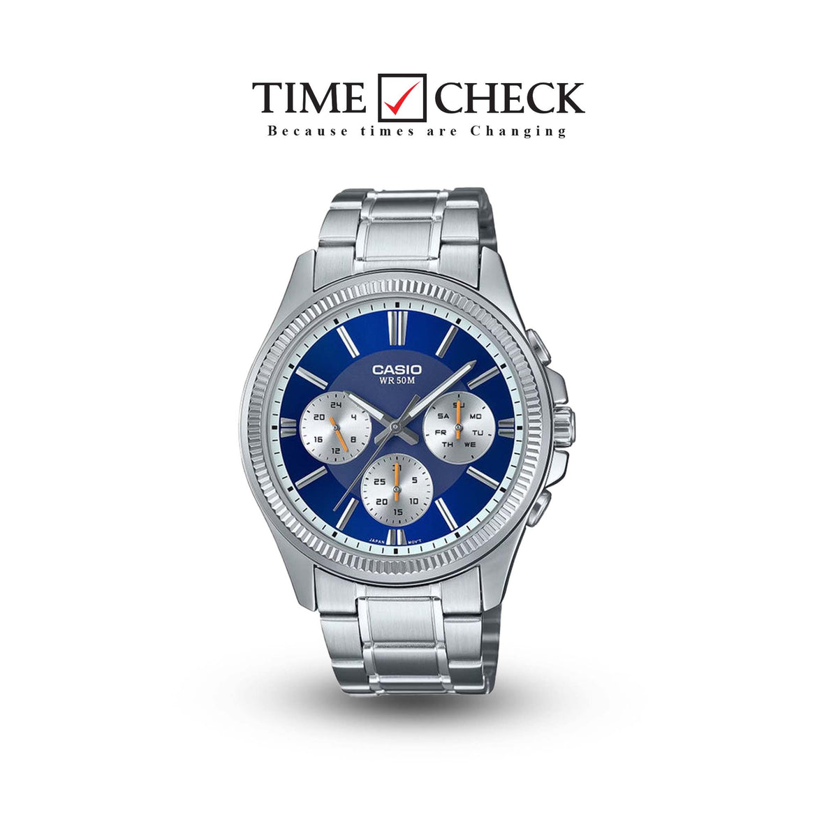 CASIO - MTP-1375D-2A1VDF BLUE Dial Quartz Multi Function Men's Watch. - Timecheck