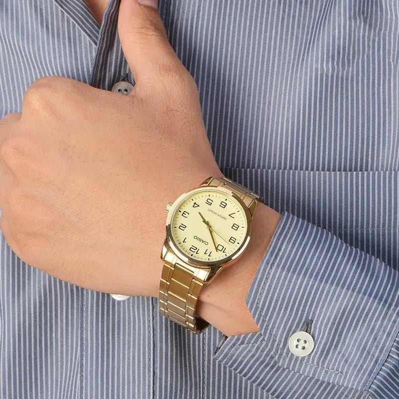 Casio MTP-V001G-9BUDF Stainless Steel Analog Quartz Men's Watch. - Timecheck